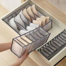 Load image into Gallery viewer, 6/7/11 Compartments Underwear Storage Box, Home Underwear Bra Sock Cabinet, Drawer Style Fabric Mesh Partition And Sorting Box