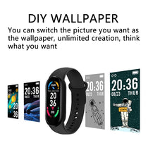 Load image into Gallery viewer, M6 Smart Watch Men Women Fitness Smart Bracelet Sports Band Heart Rate Blood Pressure Monitor Waterproof Multi-function Watches