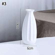 Load image into Gallery viewer, White Ceramic Vases Nordic Decorative Vasen Ornaments Home Living Room Decor Flower Arrangements Sketching Props Desktop Decor