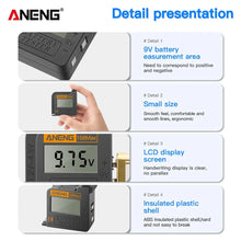 Load image into Gallery viewer, ANENG 168Max Digital Battery Tester Universal Capacity Analyzer AAA AA Button Cell