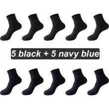 Load image into Gallery viewer, 10 Pairs Bamboo Fiber Socks Men Breathable Anti-Bacterial EU38-46