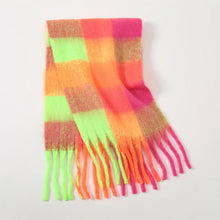Load image into Gallery viewer, 2025 Winter Thick Warm Scarf Women Cashmere Shawl and Wraps Pashmina Neckerchief Bufanda Female Rainbow Hairy Tessel Echarpe New