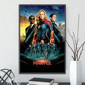 Marvel Movie Poster – Self-Adhesive Wall Mural / Wallpaper