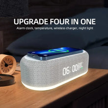 Load image into Gallery viewer, Alarm Clock Wireless Chargers Pad Phone Bedroom Lamp Night Light Desk Thermometer For iPhone 17 16 15 14 13 Fast Charging Dock