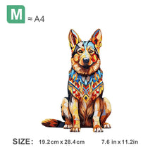 Load image into Gallery viewer, Wooden Dog Jigsaw Puzzle - Unique Gift Box, Irregular Animal Shape, Personalized Family Fun