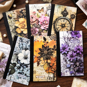 40 Pcs Vintage Flowers Butterfly Scrapbook DIY Craft Paper Background Set