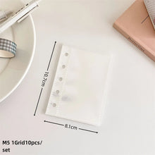 Load image into Gallery viewer, Sparkle Star Mini Binder Notebook M5 Size Pocket Notepads Daily Agenda Diy Photo Album Postcards Collect