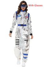 Load image into Gallery viewer, Silver Astronaut Costume Adult Spaceman Jumpsuit Space Suit Outfit for Women Men Cosplay Halloween Costumes 2024 New