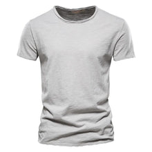 Load image into Gallery viewer, 100% Cotton Men T-shirt Casual Soft Fitness Summer Thin T-shirts Men's Home Clothes O-Neck Short Sleeve Soild T Shirt for Men