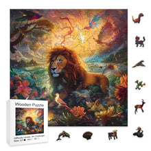 Load image into Gallery viewer, Wooden Lion Puzzle: Creative Stress Relief Toy, Halloween Christmas Gift