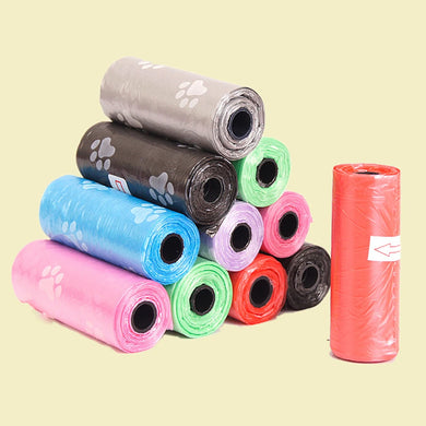 6PCS Outdoor Portable Printed Pet Garbage Bags for Cats Dogs Waste Disposal