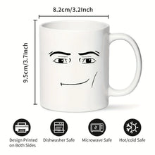Load image into Gallery viewer, Funny Gamer Ceramic Mug Set, MAN FACE Mug,WOMAN Face Mug,Coffee Cup Birthday Mug, 11 Oz Novelty Coffee Mug/Cup,White