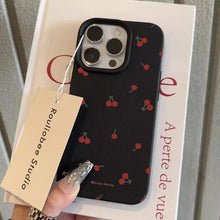 Load image into Gallery viewer, Cute Cartoon Cherry Lichee Pattern Silicone Phone Case For iPhone 16 15 14 13 12 11 Pro Max XS Max XR 14 15 16 Plus Cover Funda