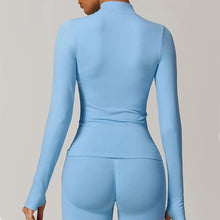 Load image into Gallery viewer, Seamless Long Sleeve Sports Jacket Women Zip Fitness Yoga Shirt Gym Top Activewear Running Coats Workout Clothes For Cycling