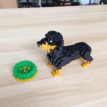 Load image into Gallery viewer, KNEW BUILT Dachshund Dog Model Mini Building Block Toy Set 9 Style for Pet Enthusiasts Teddy Hughes Corgi Collie Pet Style Brick