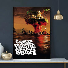 Load image into Gallery viewer, Virtual Anime Rock Band Gorillaz Poster Modern Music Album Cover Canvas Painting Wall Art for Club Living Room Home Decor Mural