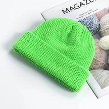 Load image into Gallery viewer, Knitted Hat for Men &amp; Women Caps Wool Fashion Simple Warm Skullies Beanies Solid Autumn Winter Beanie Cap Trendy Style