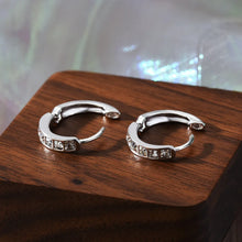 Load image into Gallery viewer, New 925 Sterling Silver Shining Zircon Earrings Women's Circle Round Earrings Fashionable Elegant Jewelry Birthday Party Gifts