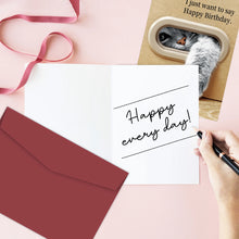 Load image into Gallery viewer, 1pc Cute Cat Birthday Card, Playful Kitty Paw Design,Happy Birthday Card with Envelope, Best Gift for Cat Lover, Family, Friends