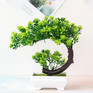 Crescent Style Bonsai Simulation Plant – Thousand Layer Flower
