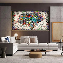 Load image into Gallery viewer, Modern Abstract Line Wall Art - Colorful Flowers - Oil on Canvas Posters and Prints