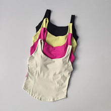 Load image into Gallery viewer, Women Sexy Sports Bra Crop Tops Tube Top Bra Female Streetwear Sleeveless Camis Seamless Sport Lingerie Tee Crop Top Sports Vest
