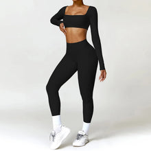 Load image into Gallery viewer, 2PCS Yoga Suit Sports Set Women Quick-Drying Gym Set Women Tracksuit Running Workout Long Sleeve Sports Shirt Yoga Clothing