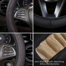 Load image into Gallery viewer, Steering Wheel Cover Anti Slip Breathable Steering Cover Universal Microfiber PU Leather Steer Wheel Protector No inner circle