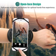 Load image into Gallery viewer, Wristband Phone Holder 180°Rotatable Universal Sports Wristband for iPhone Running Armband for Samsung For OPPO Hiking Biking