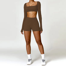 Load image into Gallery viewer, 2PCS Yoga Suit Sports Set Women Quick-Drying Gym Set Women Tracksuit Running Workout Long Sleeve Sports Shirt Yoga Clothing