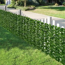 Load image into Gallery viewer, Artificial Ivy Hedge Green Leaf Fence Panels – Faux Privacy Fence Screen