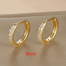 Load image into Gallery viewer, 2PCS Tiny Stainless Steel Huggie Small Hoop Earrings For Women Round Circle Punk Unisex Rock Earring Cartilage Piercing Jewelry