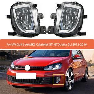 Front Fog Lamp Assembly for VW Golf 6 MK6 GTI GTD Jetta GLI 2012-2016 Anti-Fog Light