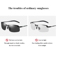 Load image into Gallery viewer, Photochromic Polarized Sunglasses Men Driving Chameleon Glasses Day Night Vision
