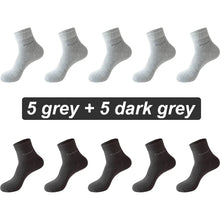Load image into Gallery viewer, 10 Pairs Bamboo Fiber Socks Men Breathable Anti-Bacterial EU38-46