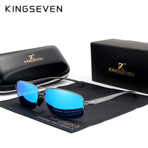 KingSeven Vintage Polarized Sunglasses Retro Designer Square Men's Shades UV400