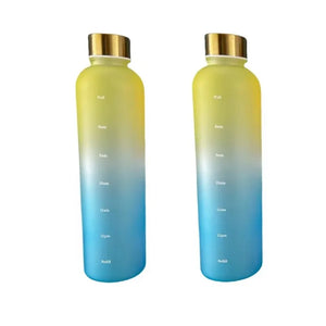 1L Motivational Water Bottle | BPA-Free, Leakproof, Frosted Plastic for Sports & Travel