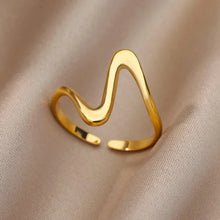 Load image into Gallery viewer, 316L Stainless Steel Rings for Women Gold Color Never Fade Luxury Classic rings wedding couple rings Jewelry Free Shipping