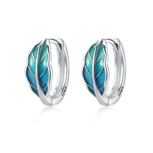 Load image into Gallery viewer, 925 Sterling Silver Floral plant series greenery iris vine Hoop Earrings For Women Wedding Engagement Birthday Jewelry Gift 2024