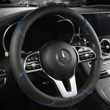 Load image into Gallery viewer, All Seasons Leather Diamond Steering Wheel Cover Universal Fit for 14 .5-15 Inch Durable Leather Cover Anti-Slip Veins Design