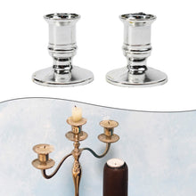 Load image into Gallery viewer, 2pcs Taper Candle Holders Candlestick Silver Gold Rod Wax Base For Wedding Party Festival Candlestick Home Decor Candle Holders