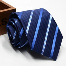 Load image into Gallery viewer, Classic Stripe Necktie Men Business Formal Wedding Tie 8cm Blue Black Pink Red Neck Ties Fashion Shirt Dress Accessories
