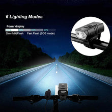 Load image into Gallery viewer, USB Rechargeable Bike Light: T6 LED 1000LM Headlamp for MTB Cycling