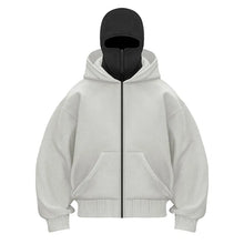 Load image into Gallery viewer, Plain Design Hooded Zip Up Sweatshirt for Men Women Autumn Winter Ins Style Couple Matching