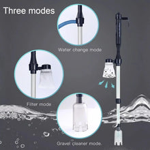 Load image into Gallery viewer, Aquarium Electric Cleaning Vacuum Water Filter Siphon Vacuum Cleaner Fish Tank Water Changer Gravel Cleaner Pump Water Filters