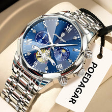 Load image into Gallery viewer, POEDAGAR Original Luxury Men's Watch Waterproof Luminous Chronograph Men Wristwatch Stainless Steel Quartz Watches For Man Reloj