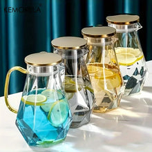 Load image into Gallery viewer, Diamond Texture Glass Teapot Kettle Coffee Pot Water Carafe
