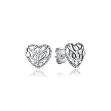 Load image into Gallery viewer, Original 925 Sterling Silver Earrings 2025 Stud Hoop Crystal Earings For Women Rose Gold Crown Heart Infinity Bee Earing Jewelry