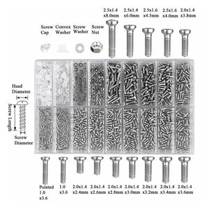 Glasses Repair Screw Set - 18 Specification Accessories Kit & Box