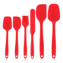Load image into Gallery viewer, 6 Pieces Silicone Spatula Set Food Grade Non Stick Heat Resistant Spatulas Turner for Cooking Baking Mixing Baking Tools